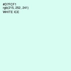 #D7FCF1 - White Ice Color Image